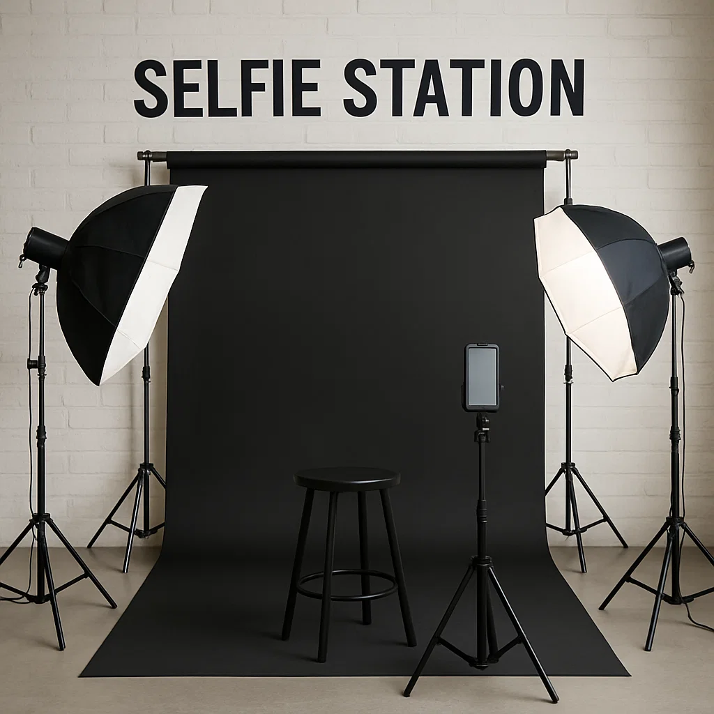 Certificado de regalo para sesión de fotos tipo selfie en estudio con espejo