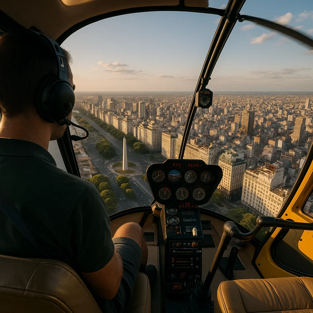Vuelo panorámico en helicóptero sobre Buenos Aires