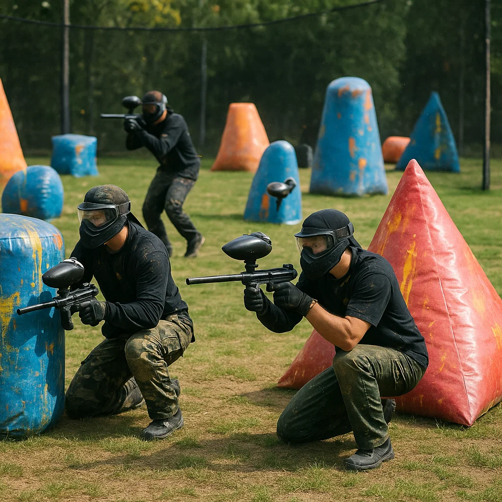 Juego de Paintball: adrenalina, estrategia y equipo